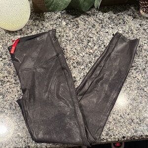Spanx Black Faux Leather Leggings